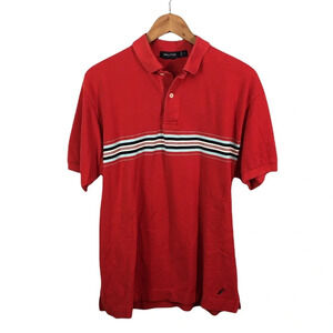 PO507 Mens NAUTICA Designer Striped Short Sleeve Polo Shirt M
